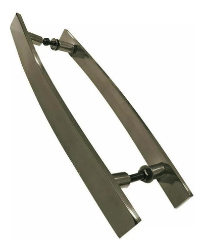 Puxador Para Portas Madeira Vidro Alumínio Curvo Bronze 40cm
