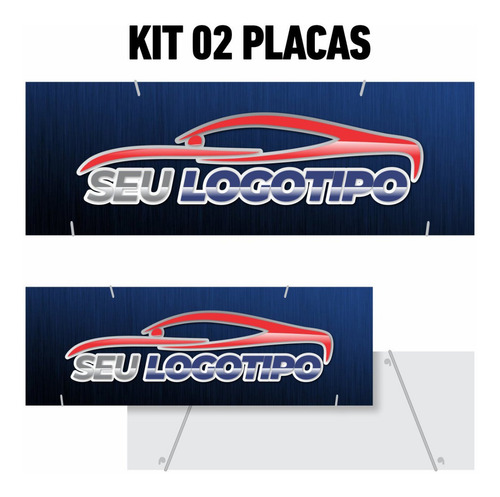 Imagem 1 de 6 de Tapa Placa Carro - Feirao, Garagem, Revenda - 41x14cm Ps 1mm