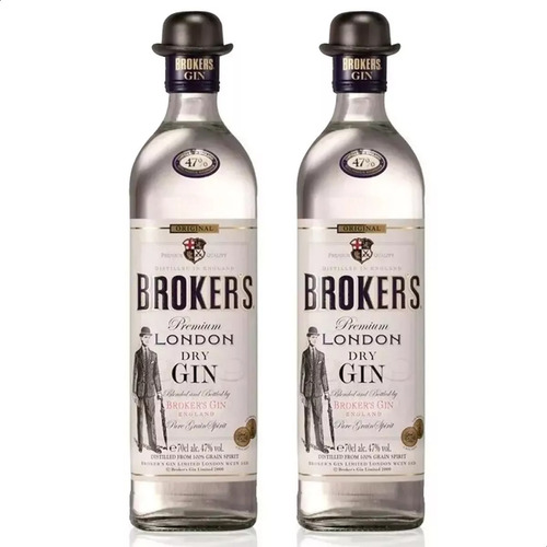 Gin Brokers Premium London Dry Gin Pack X2 