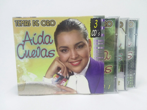 Cd Temas De Oro Aída Cuevas 3 Discos 