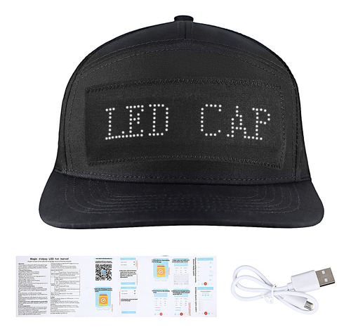 Alavisxf Xx Gorra Led, Pantalla Led Desmontable Inteligen...