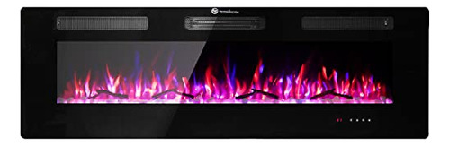 Chimenea Eléctrica De 50 Pulgadas, Calentador De Chimenea Fr