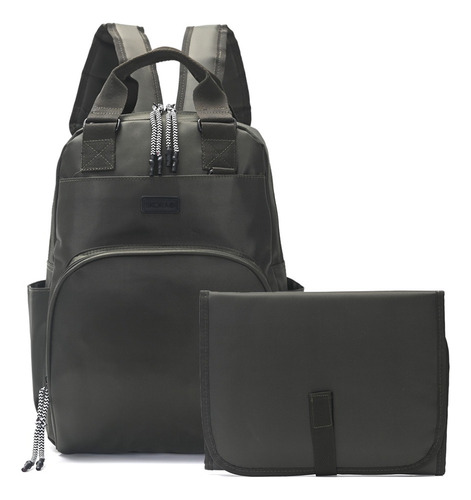 Mochila Maternal Con Cambiador Skora 38277 Verde Verde Oscuro Liso