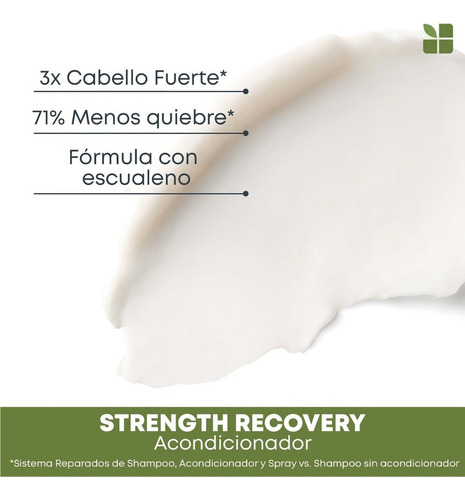 Acondicionador Reparador Vegano Strength Recovery 280ml Biolage