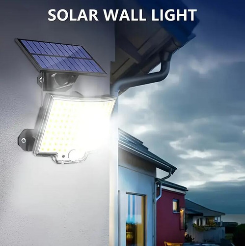 Lámpara Solar De Pared Exteriores Sensor Luz 4 Modos , Con Sensor De Movimiento