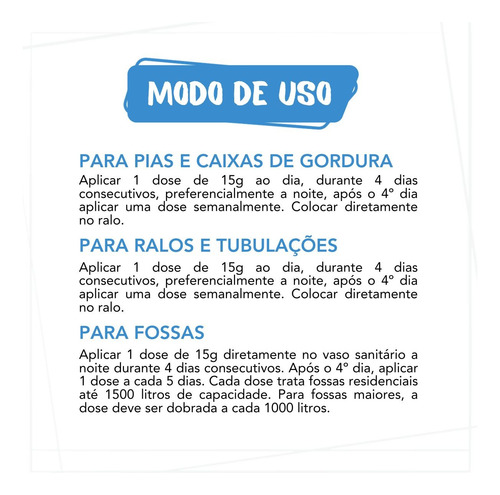 Biol 2000 450g 30 Sachês Desentope Canos Fossas E Tubulações