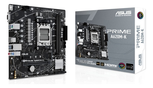Placa-mãe do computador Asus Prime PRIME A620M-K cor preta