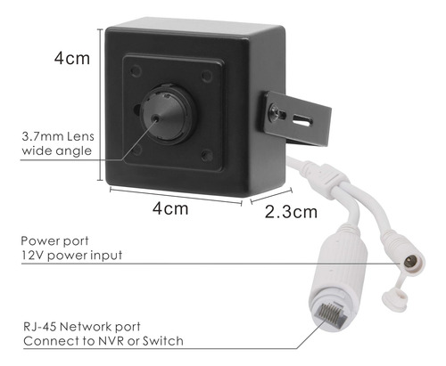 Mini Cámara Oculta De Seguridad Ip Poe De 5 Mp, Lente ...