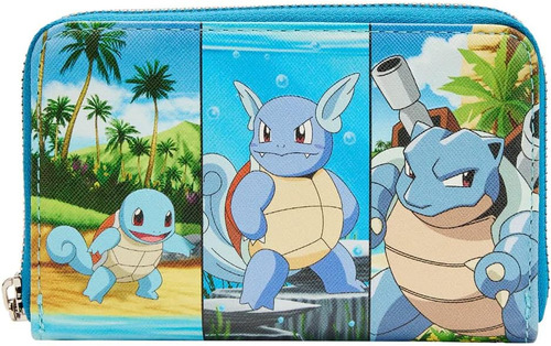 Cartera Con Cremallera Loungefly Pockemon Squirtle Evolution