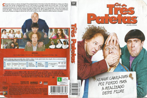 Dvd - Os Três Patetas - Bobby Farrelly E Peter Farrelly