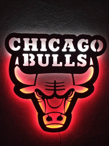 Cuadro Decorativo Con Luz (chicago Bulls)
