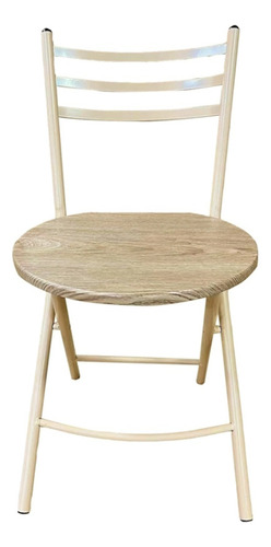 Silla Plegable C/sistema De Seguridad Capacidad 150kg Brang Color Beige
