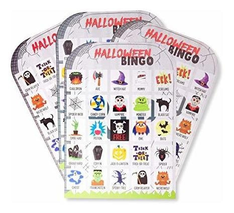 Juvale Party Bingo De Halloween Juego Set (36 Jugadores)