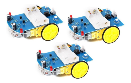 Kit 3 Carros Eletrônicos Inteligentes - Monte Você Mesmo