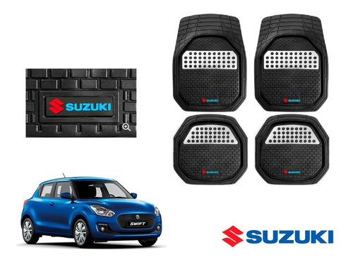 Tapetes 4pz Charola 3d Logo Suzuki Swift 2018 A 2022 2023