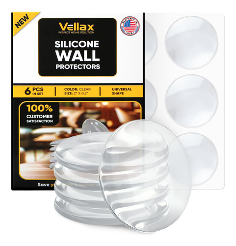 Protectores De Pared Transparentes 6 Unidades Autoadhesivos