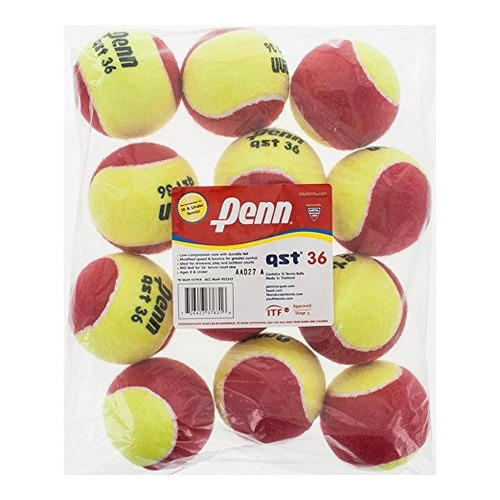 Penn Qst 36 Felt Pelota De Tenis En Bolsa De Plástico