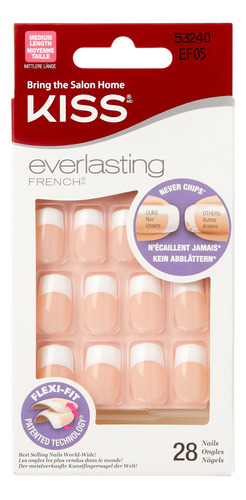 Kiss Products - Everlasting French - Kit De Uñas, Caden.