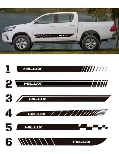 Adhesivos Laterales Toyota Hilux Varios Diseños