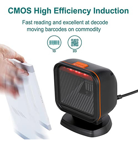 Obz 2d 1d Qr Desktop Barcode Scanner, Omnidirectional Automa
