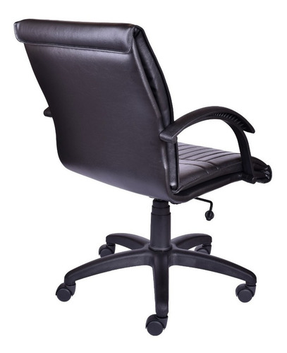Silla de escritorio de Outlet Malbec bajo gamer ergonómica negra con tapizado de cuero sintético