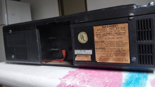 Televisor Radio Caset Sharp 3t 59 Made In Tochigi Japan 1979 (Usado)