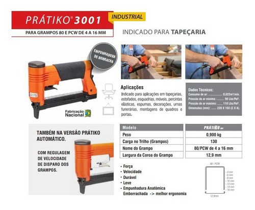 Grampeador Pratiko 3001 - Imeco