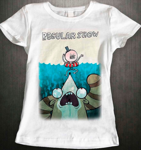 Imagen 1 de 2 de Un Show Mas Rigby Tiburon Playera Rott Wear