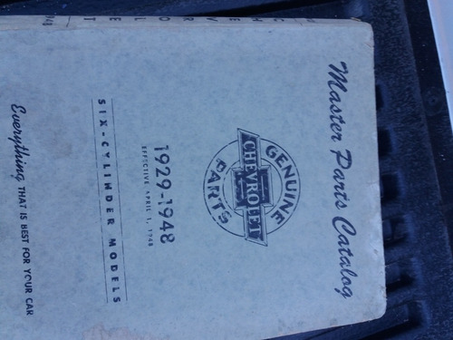 Libro Catalogo Partes Chevrolet 1929 Al 1948