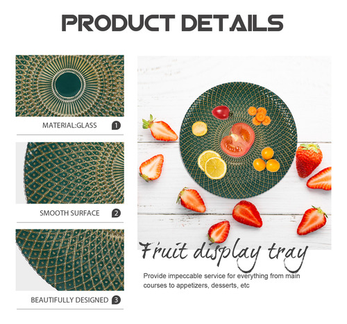 Plato De Fruta De Vidrio Para Decoración De Mesa De Comedor