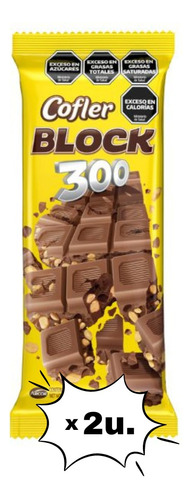 2 X Chocolate Con Maní Cofler Block 300gr - Ya Golosinas