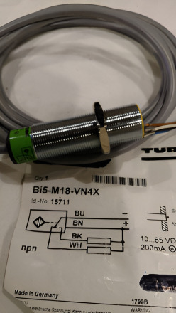 Sensor Inductivo Turck Bi5-m18-vn4x Npn N/a Nc