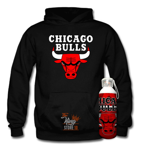 Poleron + Botella, Chicago Bulls, Nba, Basketball, Fans, Xxxl