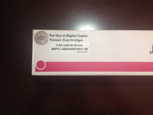 Imagen 2 de 2 de Cartucho De Toner Color Magenta Mp C300-400-401