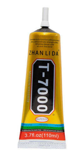 Pegamento Adhesivo Zhanlida T7000 110ml Negro Para Celulares