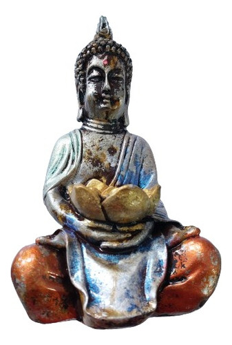 Figura Decorativa  Buda Con Porta Vela