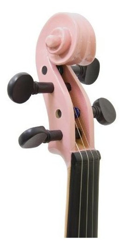 Imagen 5 de 8 de Mendini 3/4 Mv-pink Violín De Madera Maciza Con Estuche