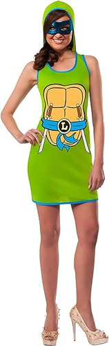 Rubie S Teenage Mutant Turtles Vestido Sin Mangas Con Capuch