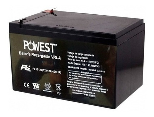 Bateria Secas Centrales Panel Recargable 12v 7ah Ups Alarmas