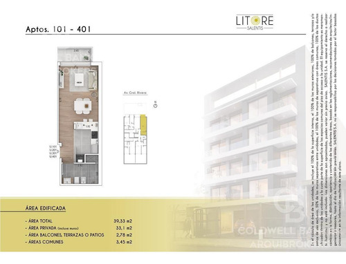 Imagen 2 de 12 de Venta Apartamento Monoambiente En Malvín - 201