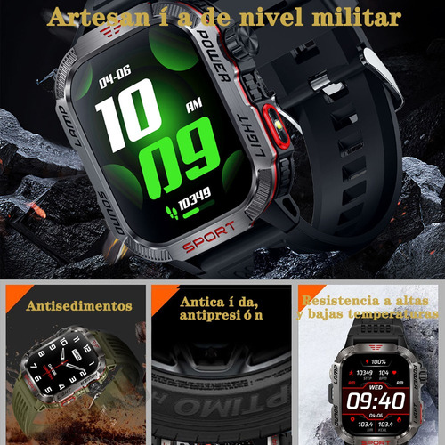 Smart Watch Hombre Bluetooth Llamada Compass Torch