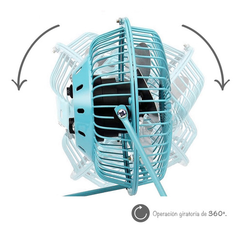 Imagen 3 de 10 de Ventilador Mini Usb Metalico.