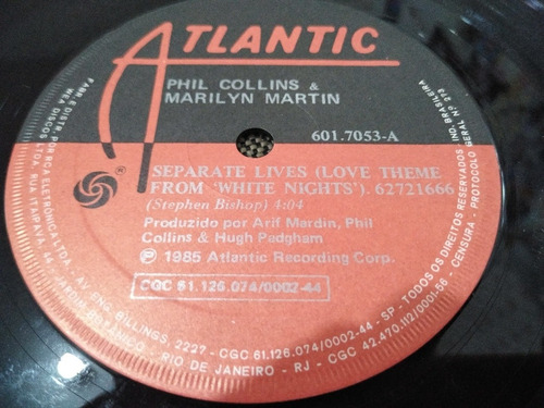 Lp Compacto Phil Collins And Marlyn Martin 1985 (Usado)