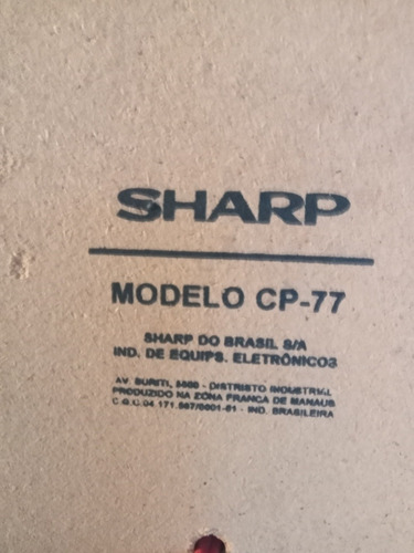 Caixa Som Antiga Sharp Cp77 (Usado)