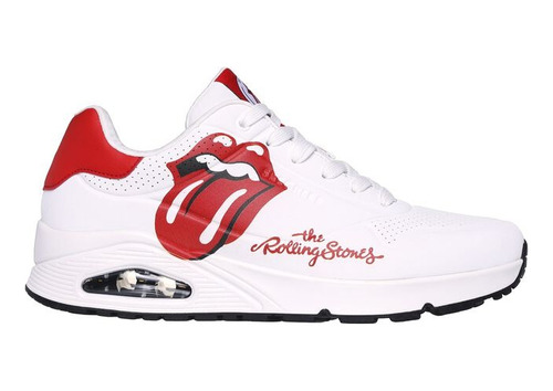 Tenis Skechers Rolling Stones: Uno 183102 Blanco Unisex Moda