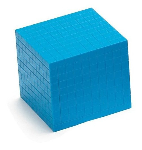 Eai Education Base Ten Thousand Cube: Blue Plastic
