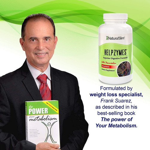 Helpzymes - Enzimas Digestivas 100 Capsulas - Natural Slim Sin Sabor