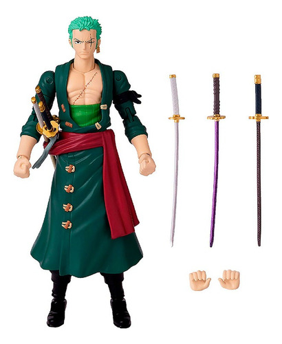 Roronoa Zoro Anime Heroes One Piece Figura 6.5 Bandai
