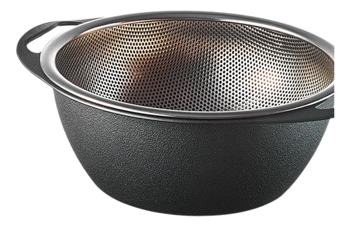 Colador De Arroz De Acero Inoxidable Negro M