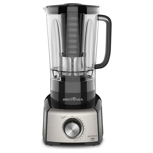 Liquidificador Britânia 3l 1200w 6 Velocidades Inox Blq1380p Preto